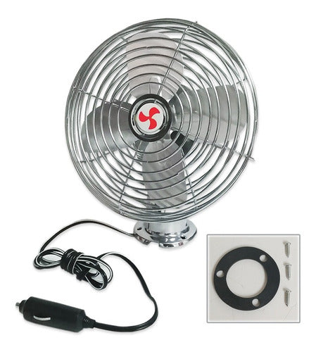 VENTILADOR GIRATORIO ELECTRICO METALICO 6" 12V