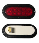 PLAFON OVALADO LED CON CANDADO ROJO ESTROBO