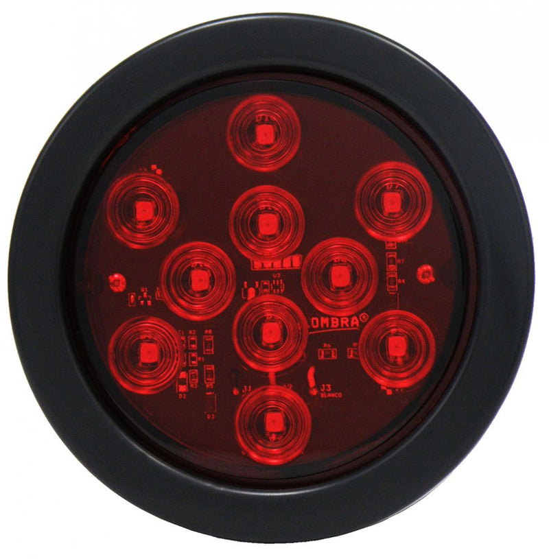 PLAFON SELLADO 4 ROJO ARAÑA 10 LED 12-24V