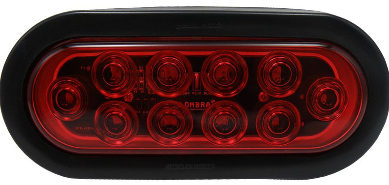 PLAFON SELLADO OVAL ROJO 10 LED