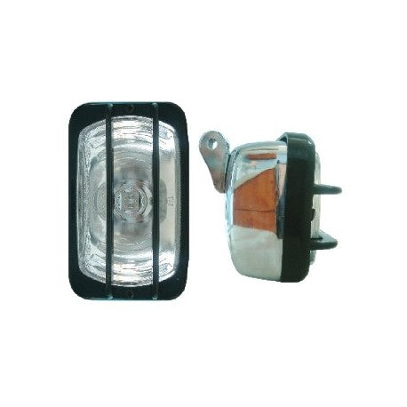 JUEGO DE FAROS LASSER RECTANGULAR CROMADO CRISTAL